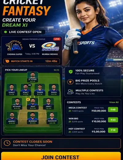 56d (56 d login) fantasy cricket & matchday visual 3